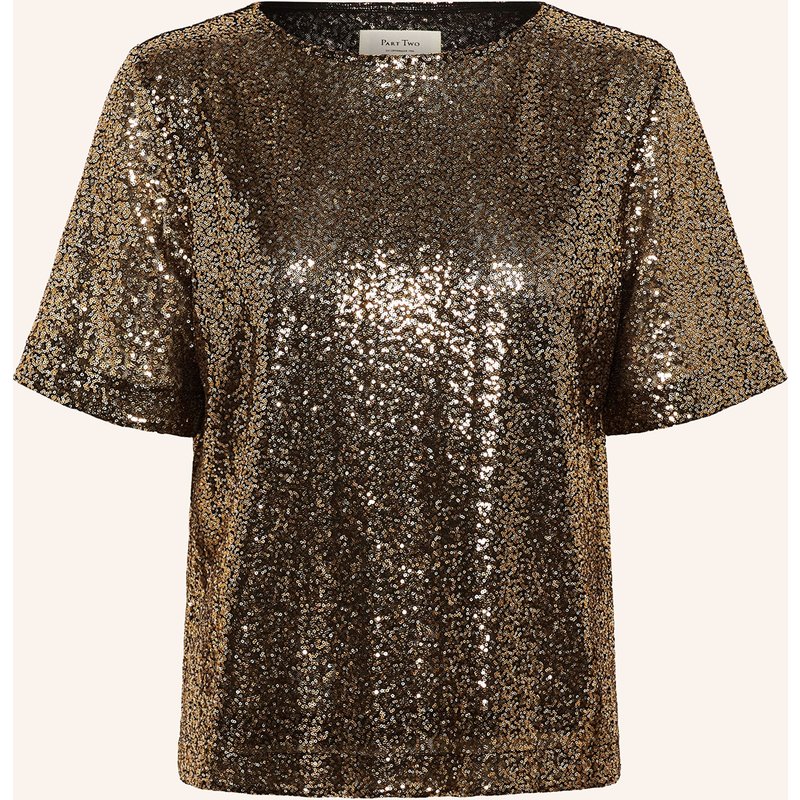 Part Two Blusenshirt Viggipw Mit Pailletten gold