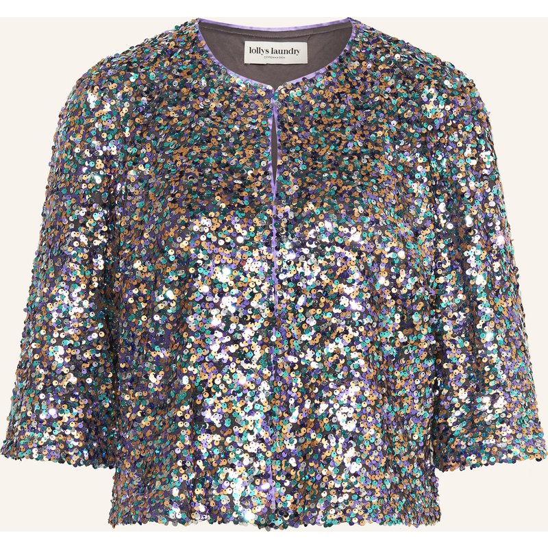 Lollys Laundry Jacke Trinell Mit Pailletten Und 3/4-Arm silber