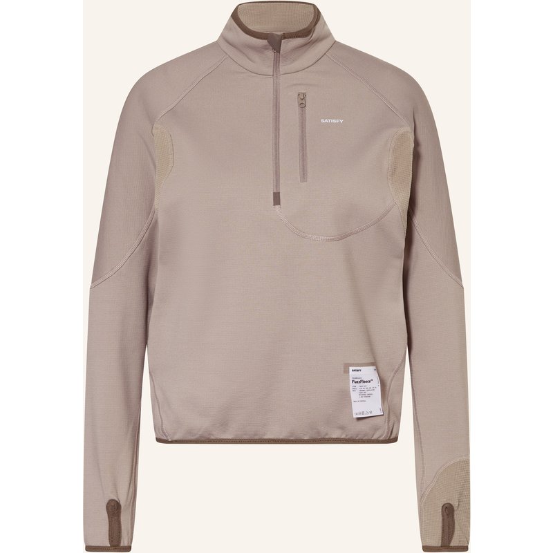Satisfy Laufshirt Ghostfleece™ Half Zipp braun