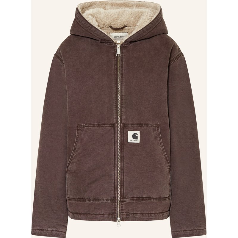 Carhartt Wip Jeansjacke Mitch Mit Teddyfell grau
