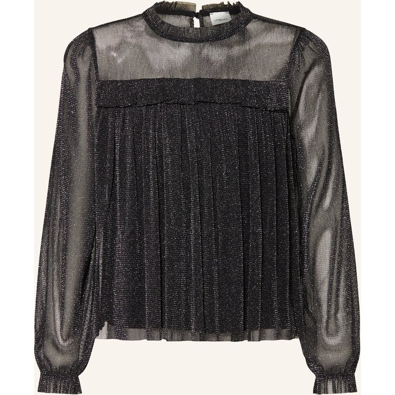 S.Oliver Red Blusenshirt Mit Glitzergarn schwarz