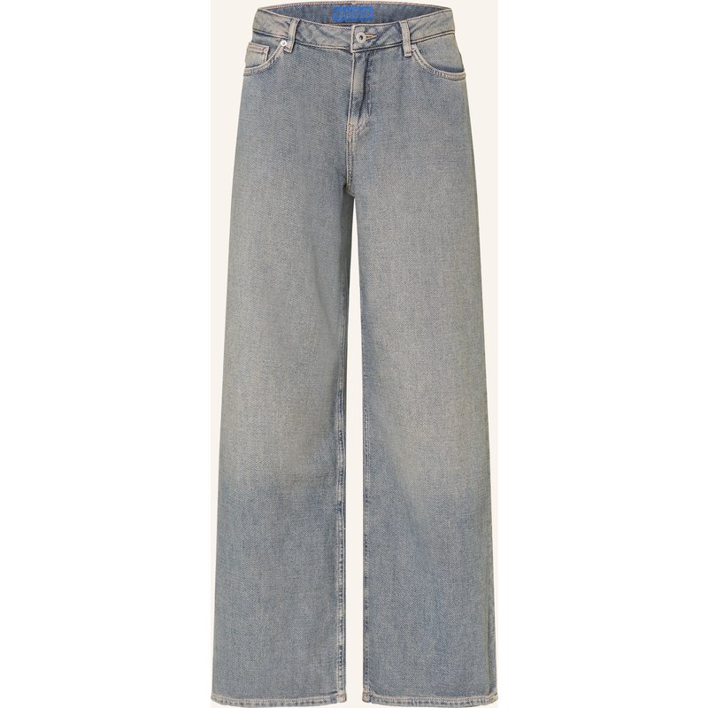 Hugo Wide Leg Jeans Gobana blau
