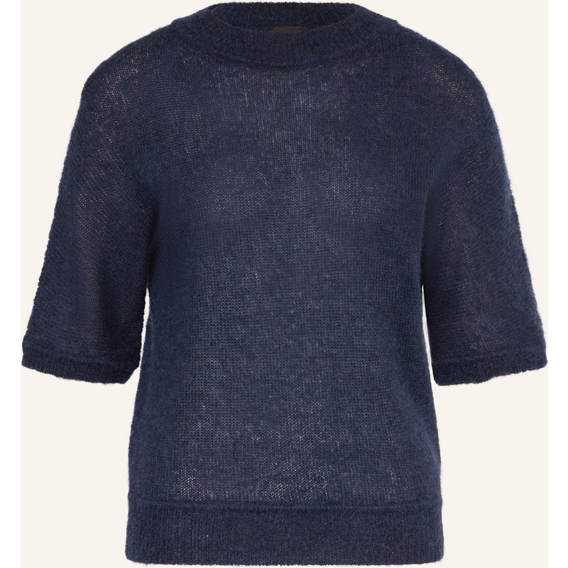 Boss Alpaka-Pullover Fancer Mit 3/4-Arm blau
