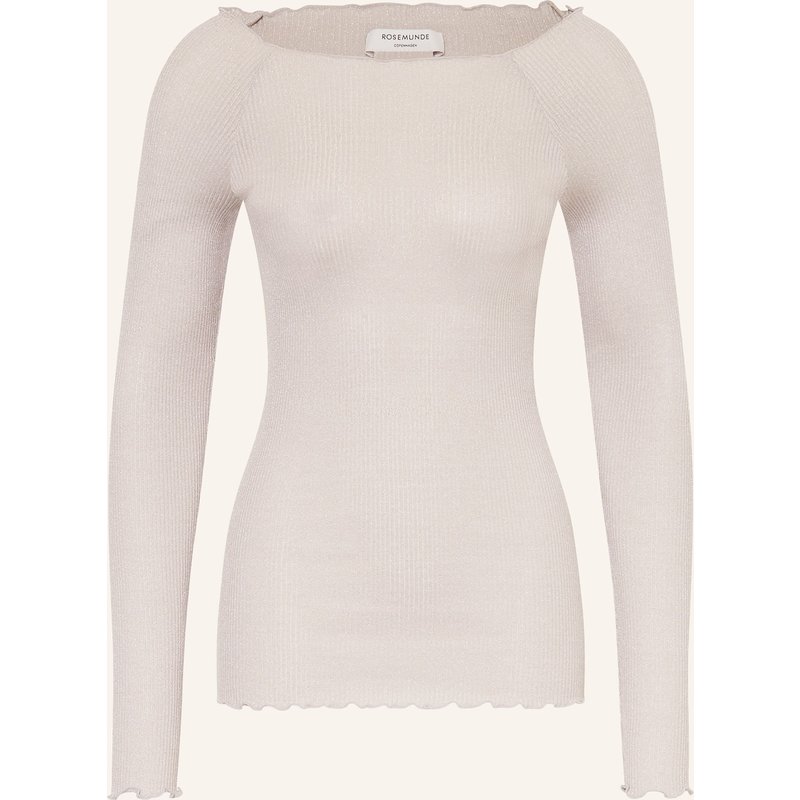 Rosemunde Longsleeve Bliss Mit Seide Und Glitzergarn weiss