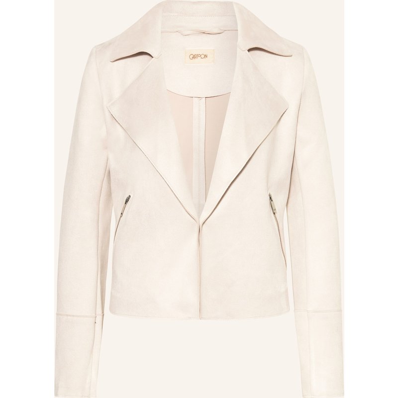 Cartoon Jacke In Lederoptik grau