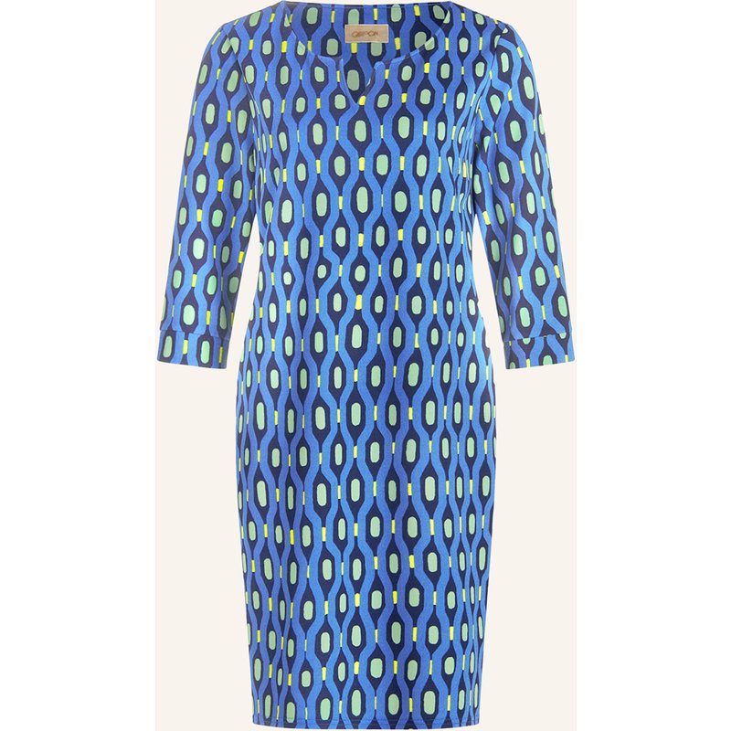 Cartoon Kleid Mit 3/4-Arm blau