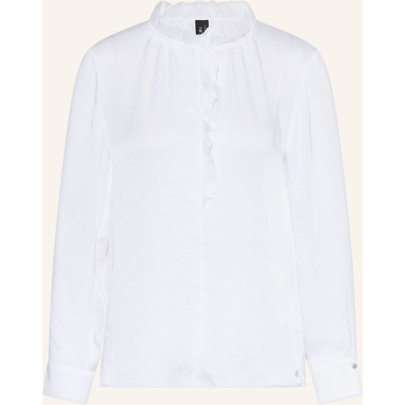 Marc Cain Blusenshirt Mit Volants weiss