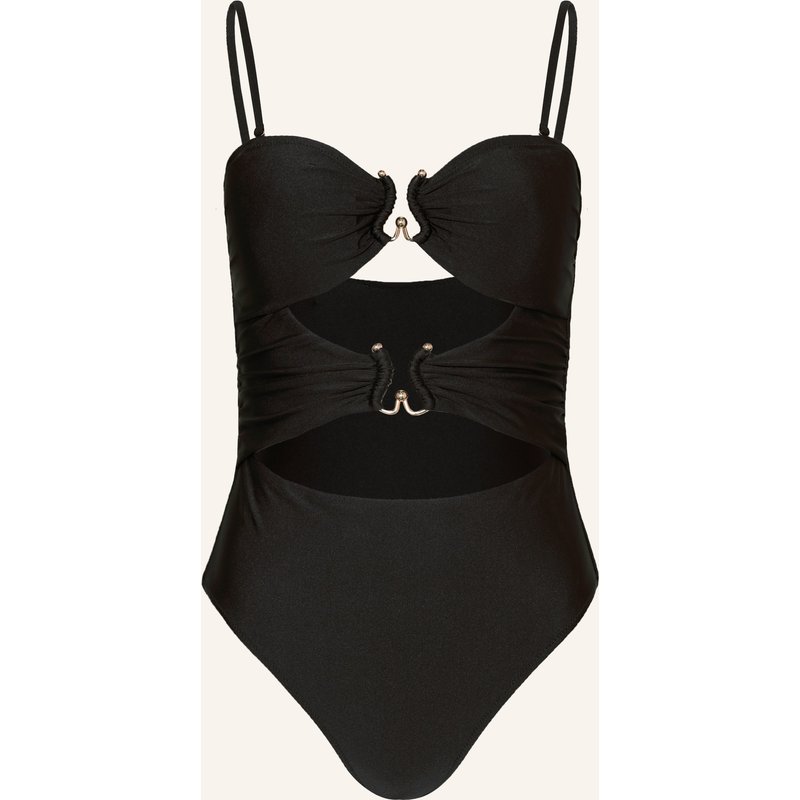 Mrs & Hugs Bandeau-Badeanzug Mit Cut-Outs schwarz