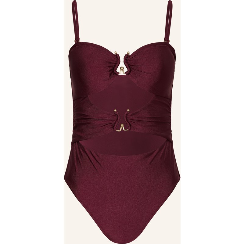 Mrs & Hugs Bandeau-Badeanzug Mit Cut-Outs lila