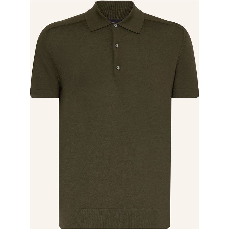Strokesman's Strick-Poloshirt gruen