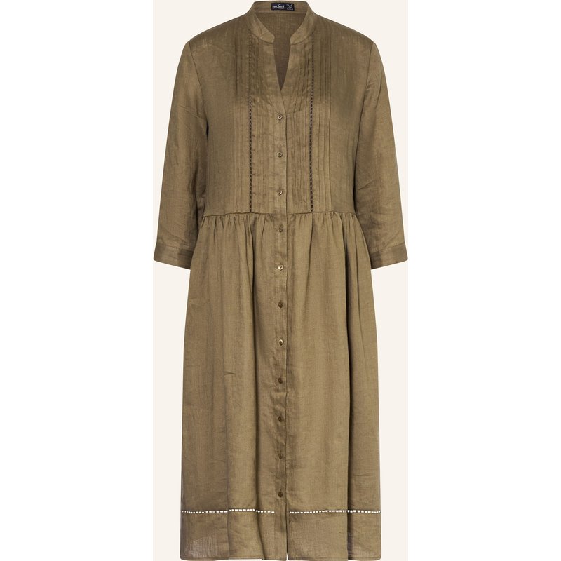 Van Laack Leinenkleid Vl-Kaimi-E Mit 3/4-Arm beige