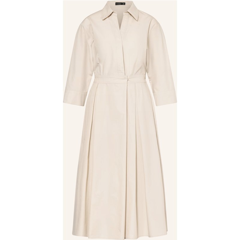 Van Laack Hemdblusenkleid Vl-Kinala-Xx In Wickeloptik Mit 3/4-Arm beige