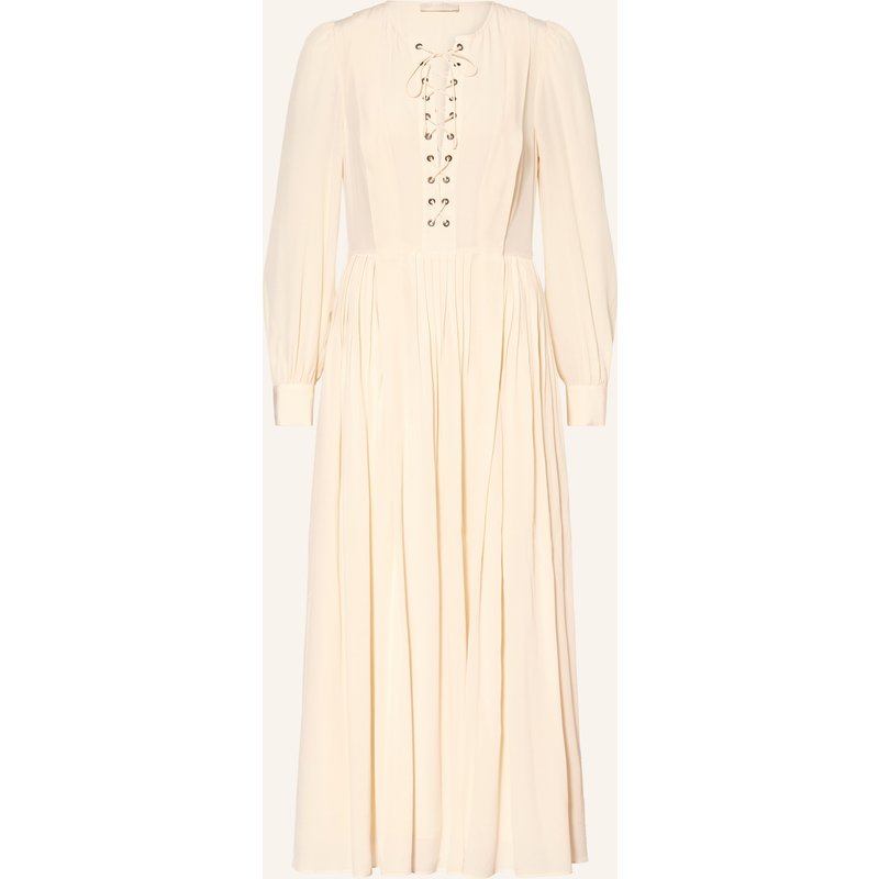 Ulla Johnson Seidenkleid Veria Mit Plissees weiss