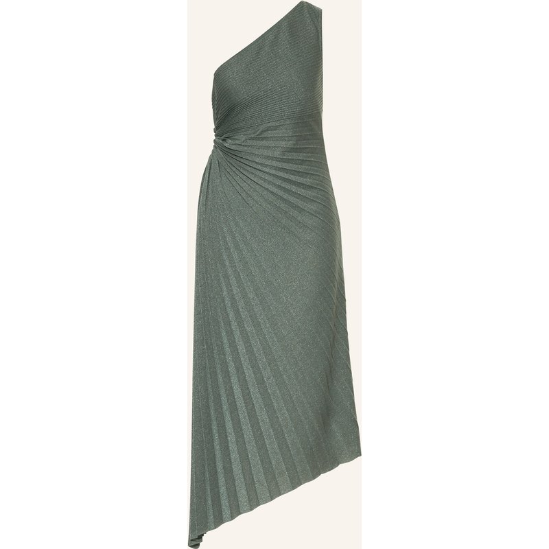 V By Vera Mont Cocktailkleid Mit Plissees Und Glitzergarn gruen
