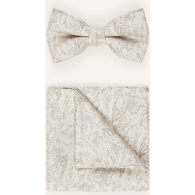 Wilvorst Set: Fliege Und Einstecktuch beige