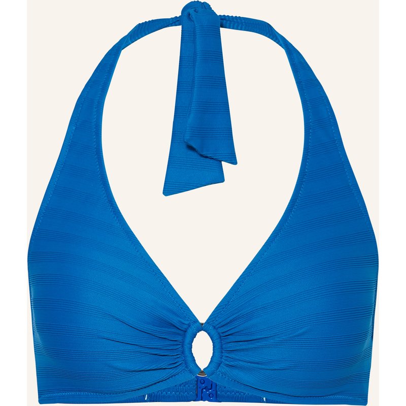 Lidea Neckholder-Bikini-Top Linear Code blau