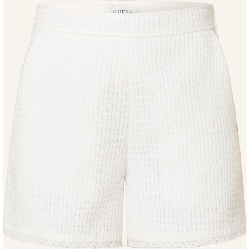 Guess Tweed-Shorts Eulalie Mit Glitzergarn weiss