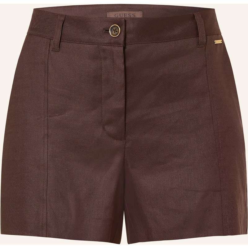 Guess Shorts Isabeau Mit Leinen braun