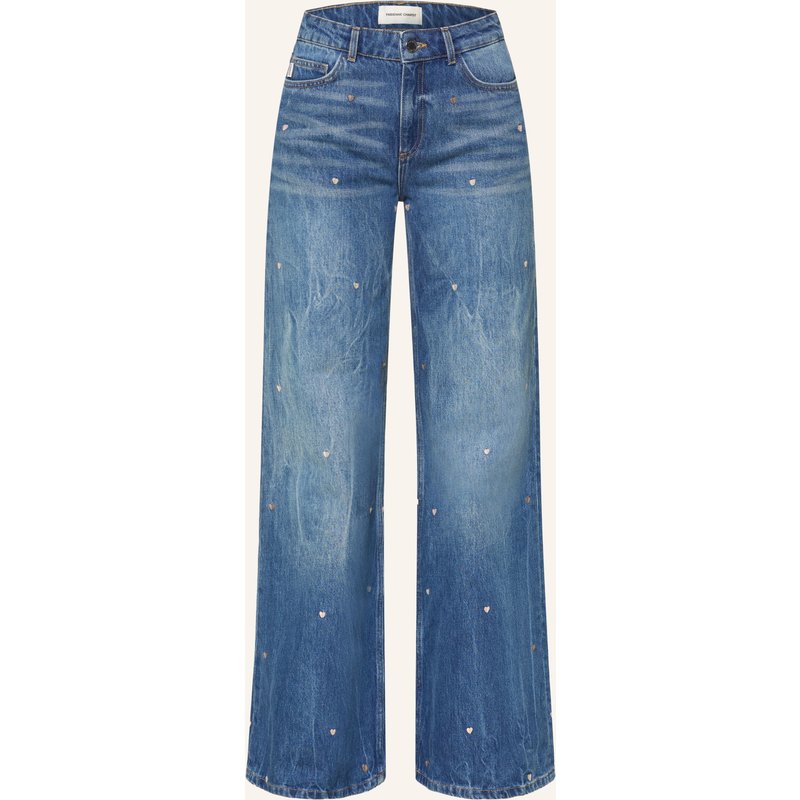Fabienne Chapot Wide Leg Jeans Thea Mit Stickereien blau