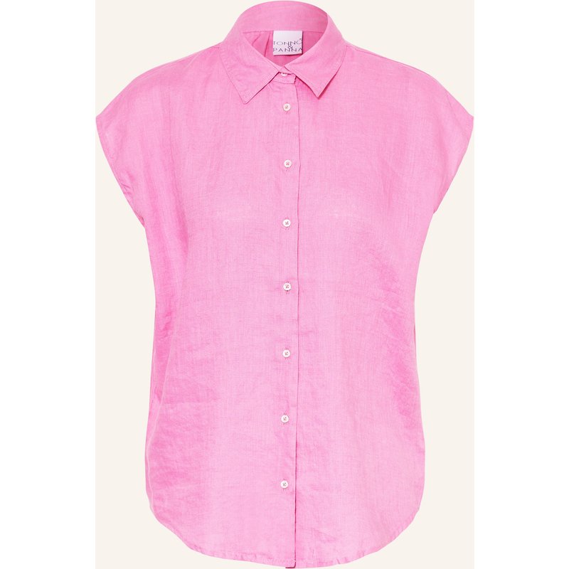 Tonno & Panna Blusentop Aus Leinen pink