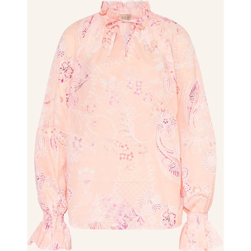 Émanou Blusenshirt Amelie Mit Volants rosa