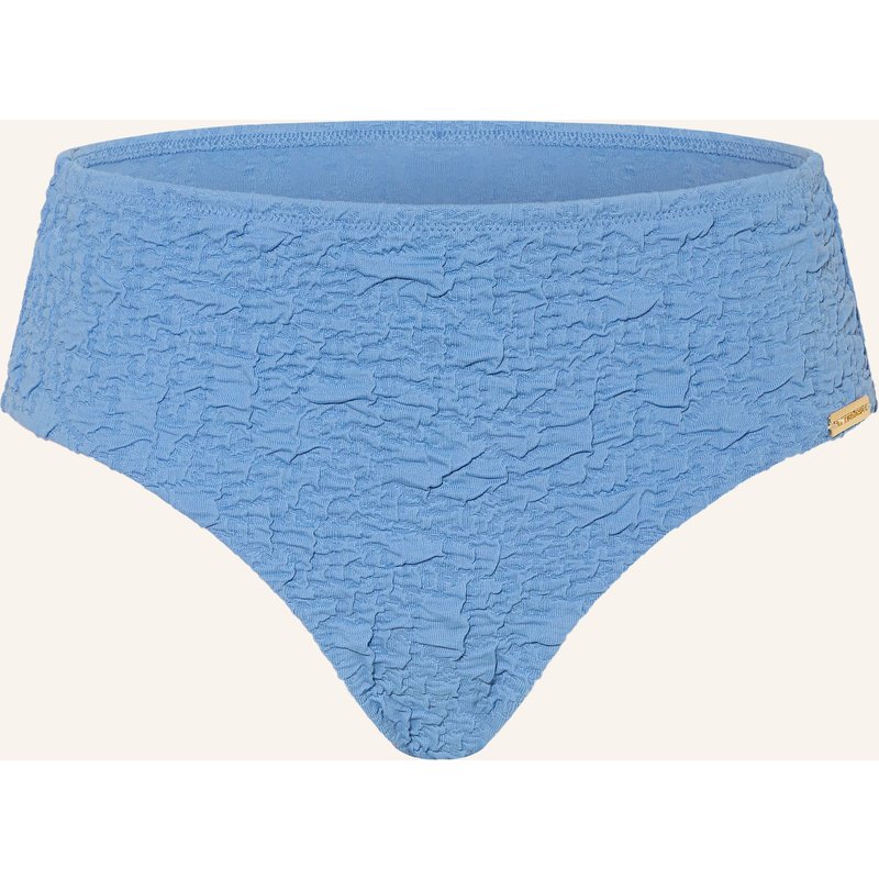 Watercult Highwaist-Bikini-Hose Tidal Texture blau