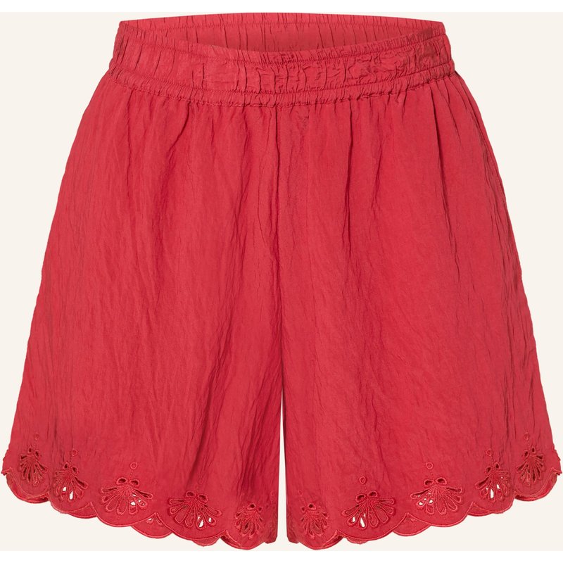 Watercult Shorts Treasured Trove Mit Lochstickereien rot