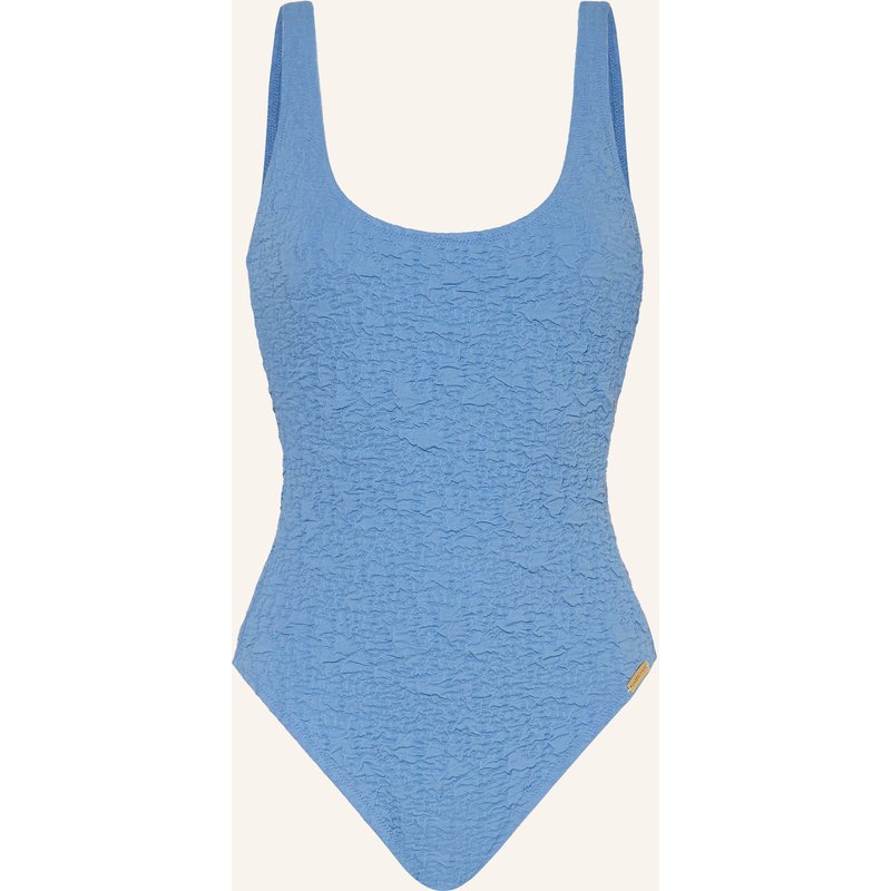 Watercult Badeanzug Tidal Texture blau