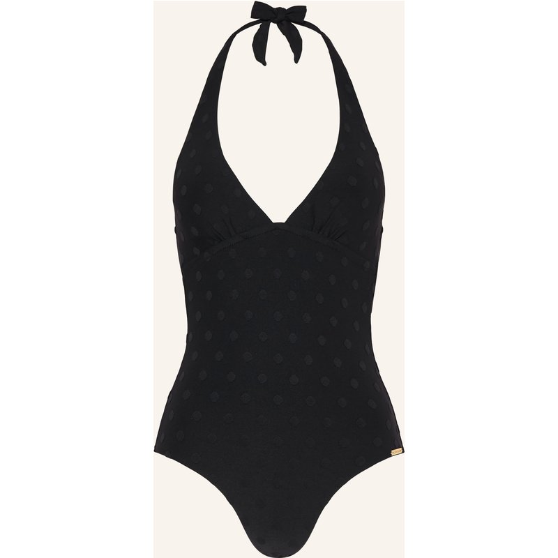 Watercult Neckholder-Badeanzug Modern Dots schwarz