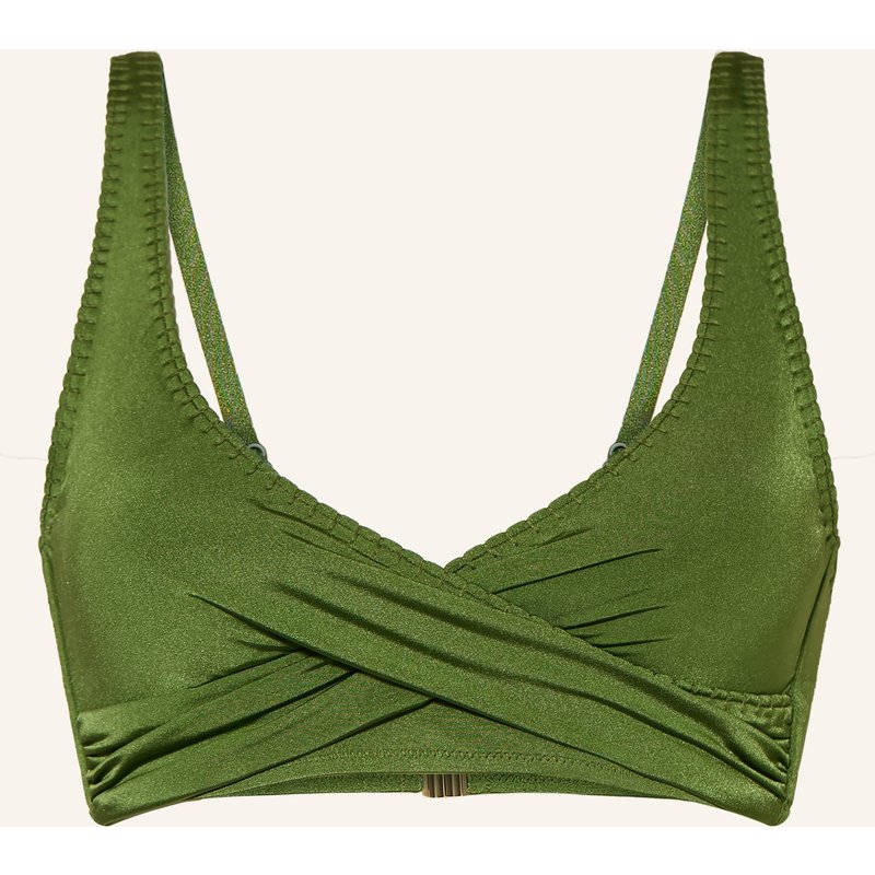 Watercult Bustier-Bikini-Top Crafted Essentials In Wickeloptik gruen