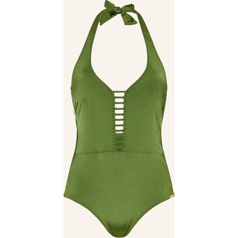 Watercult Neckholder-Badeanzug Crafted Essentials gruen