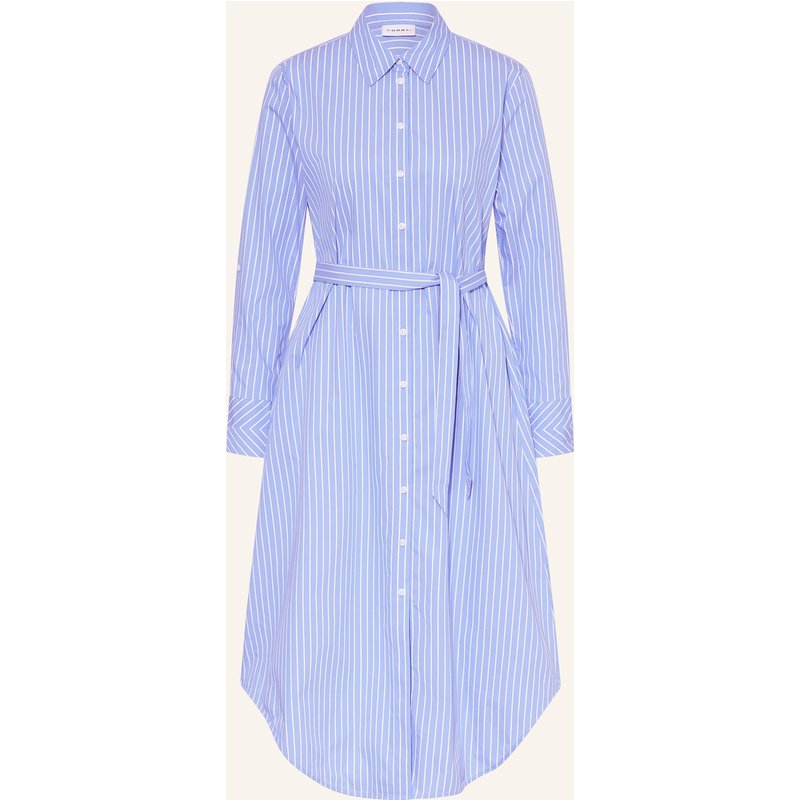 Comma Hemdblusenkleid blau