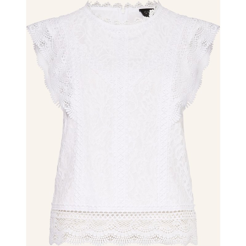 S.Oliver Black Label Blusentop Aus Spitze weiss