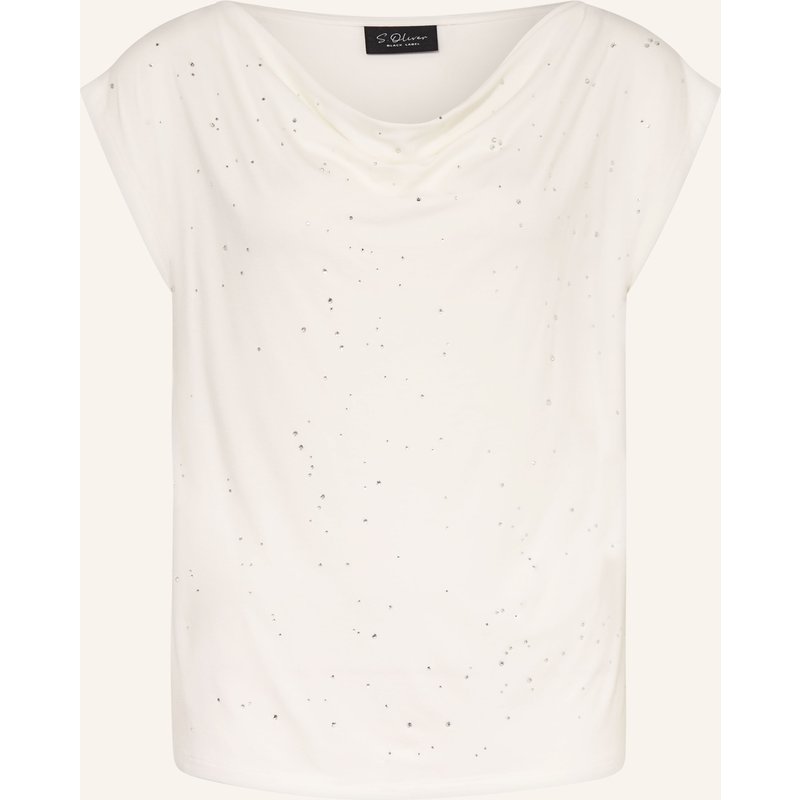 S.Oliver Black Label Top Mit Schmucksteinen weiss