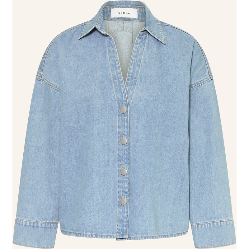 Comma Jeansbluse blau