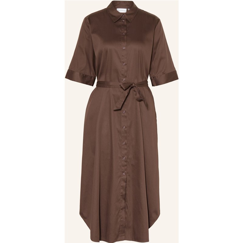 Comma Hemdblusenkleid braun