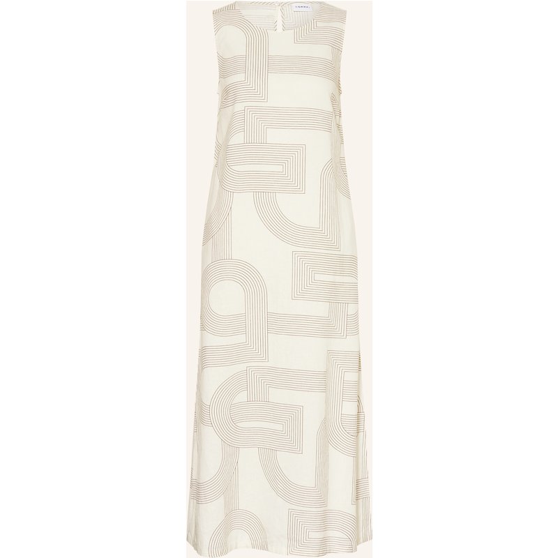 Comma Kleid Mit Leinen weiss