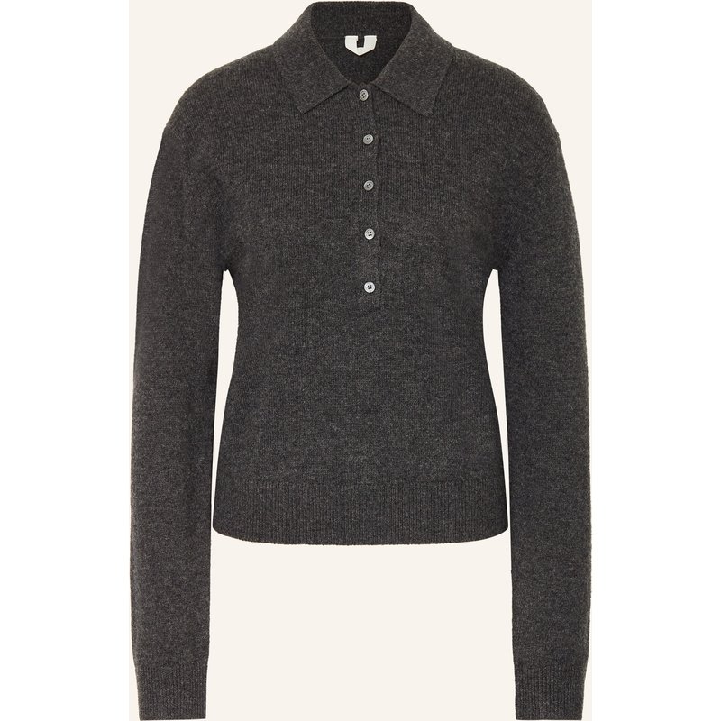Arket Strick-Poloshirt grau