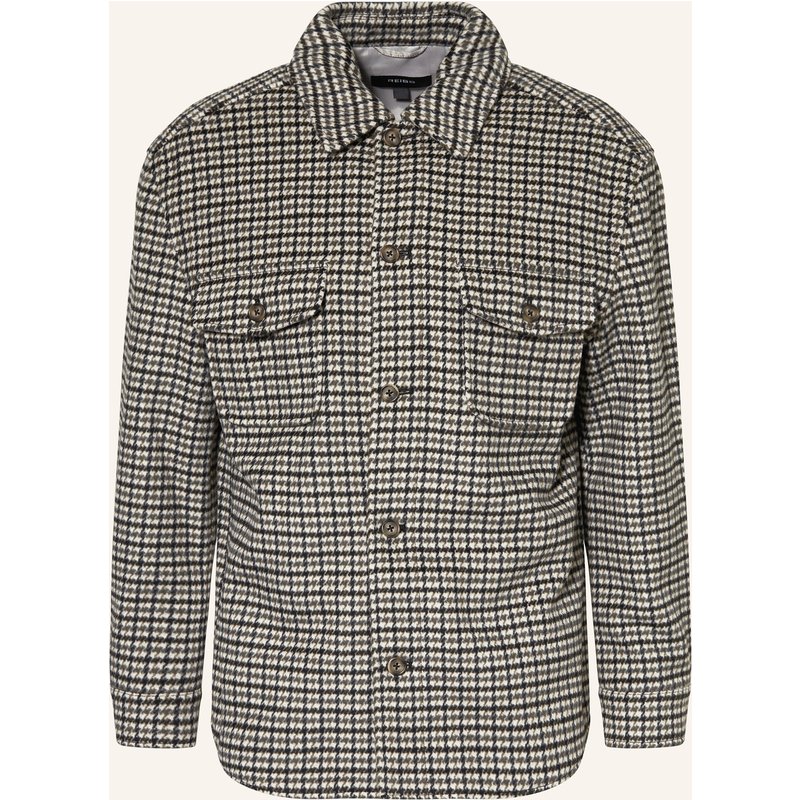 Reiss Overjacket Liam Houndstooth grau