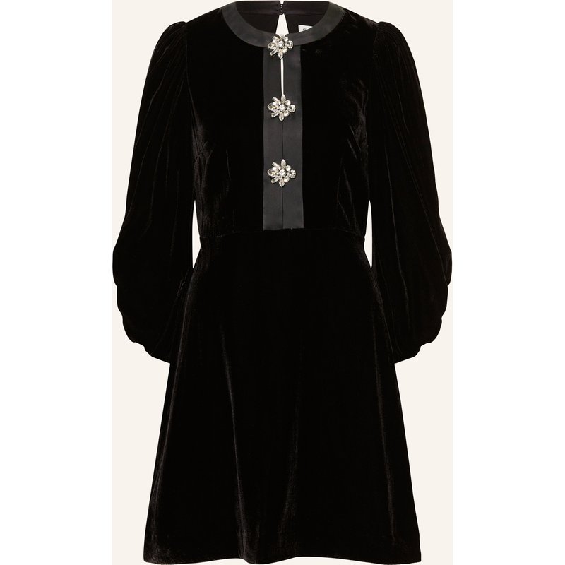 Phase Eight Samtkleid Heidi Mit Schmucksteinen schwarz