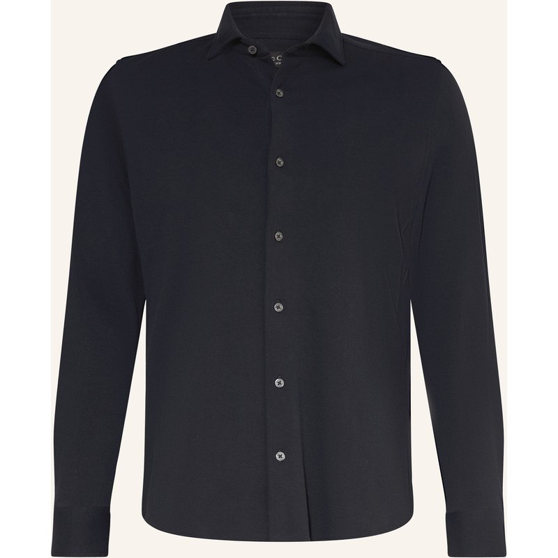 Marc O'polo Piqué-Hemd Shaped Fit blau