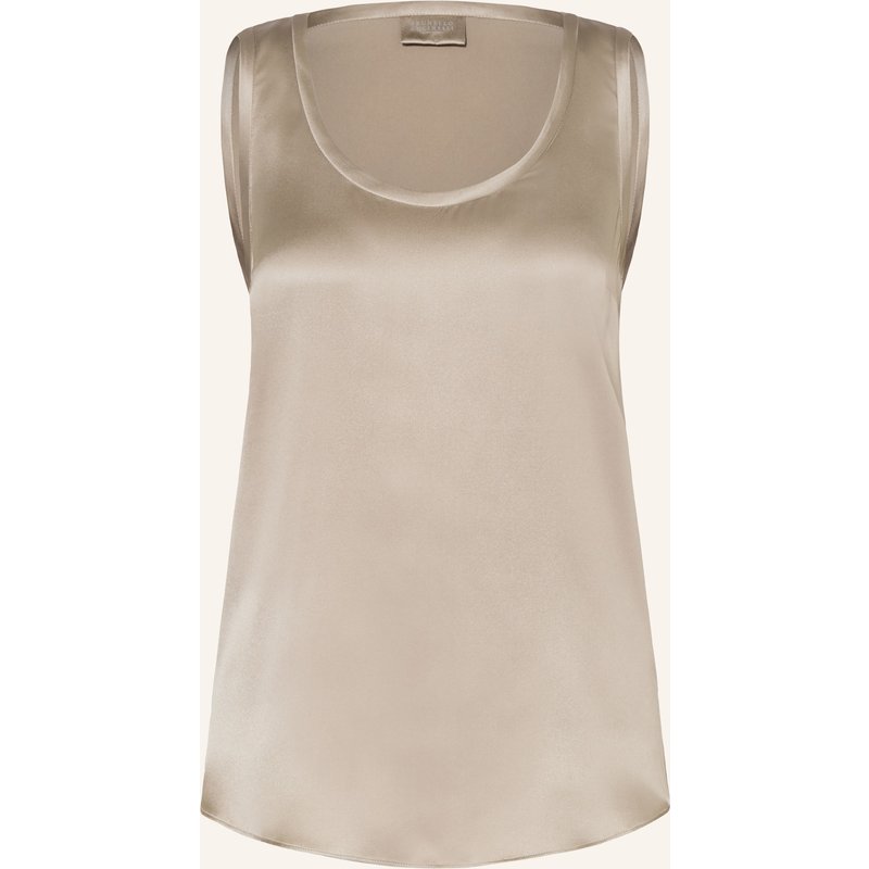 Brunello Cucinelli Seidentop braun
