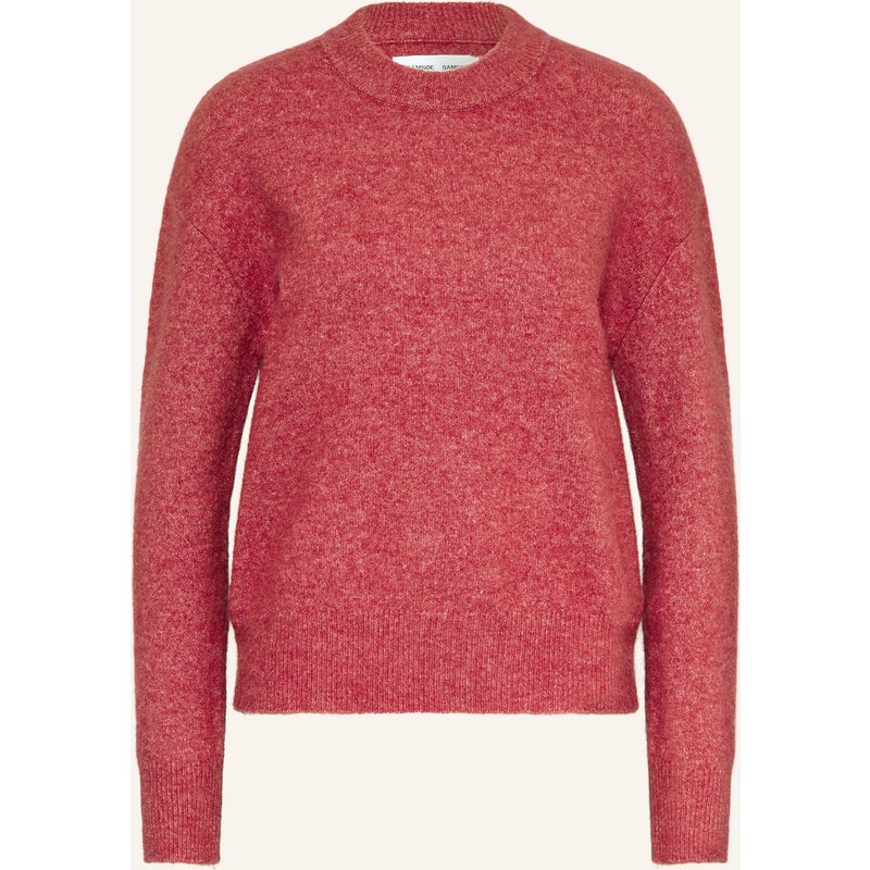 Samsøe Samsøe Pullover Anour Mit Merinowolle Und Alpaka rot