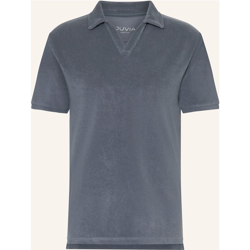 Juvia Frottee-Poloshirt blau