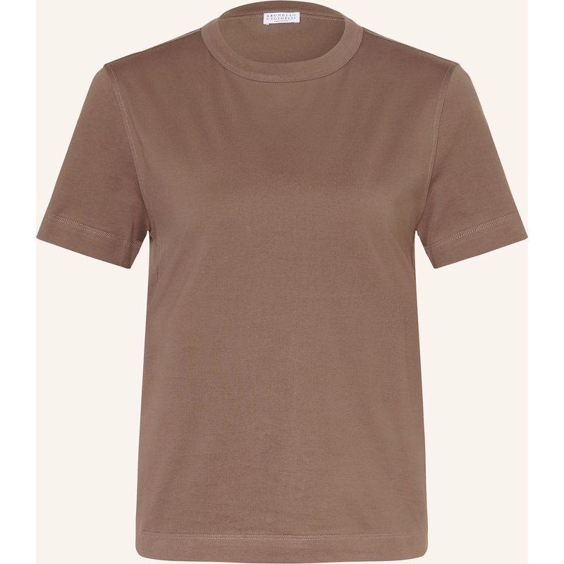 Brunello Cucinelli T-Shirt Mit Schmucksteinen braun