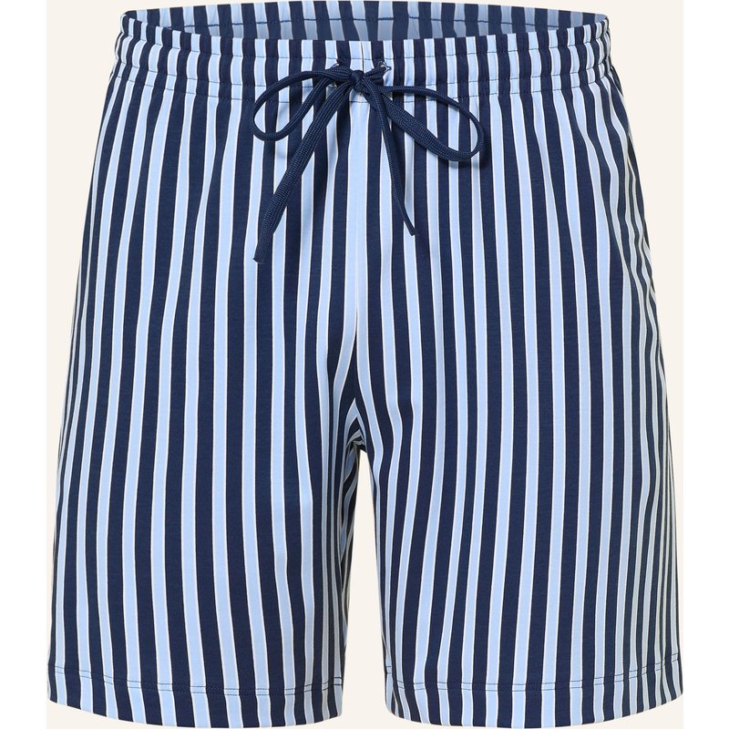 Mey Schlafshorts Serie Graphic Stripes blau