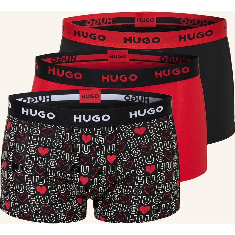 Hugo 3er-Pack Boxershorts rot