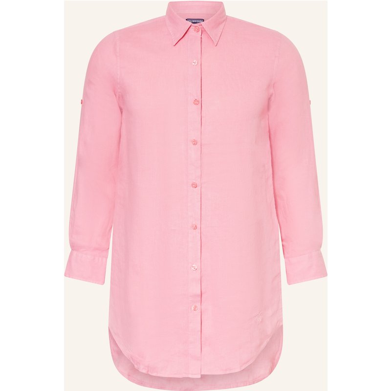 Vilebrequin Hemdbluse Fragance Aus Leinen rosa