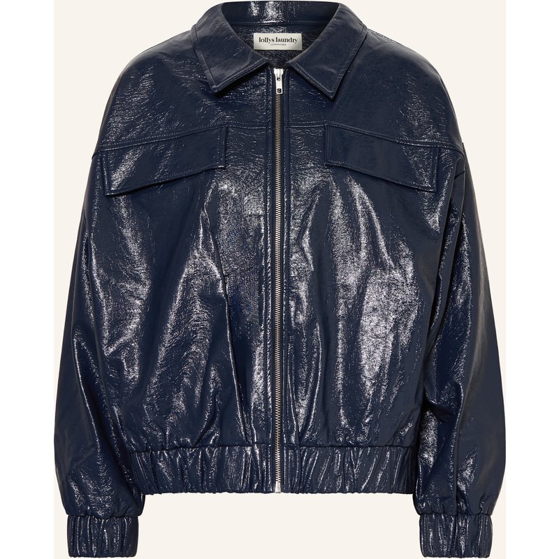 Lollys Laundry Jacke Ven In Lederoptik blau