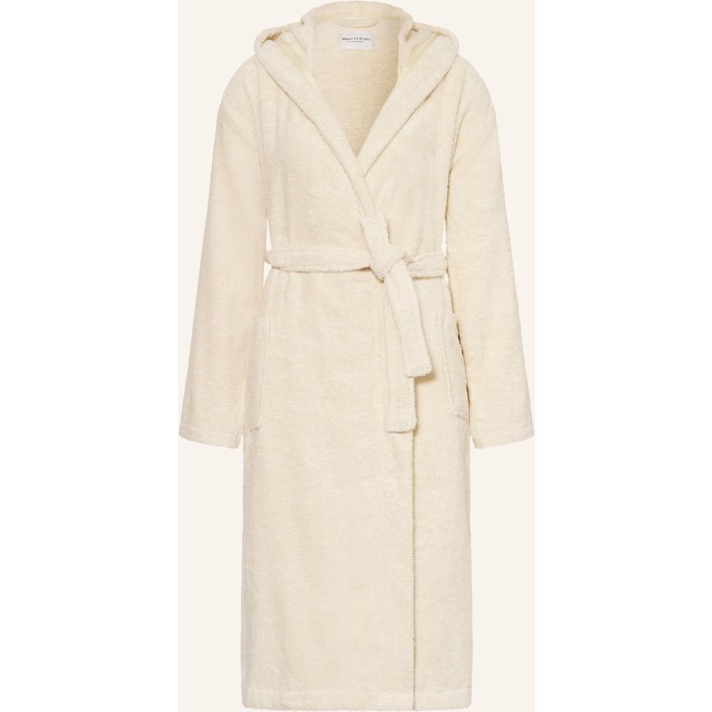 Marc O'polo Damen-Bademantel Mit Kapuze beige